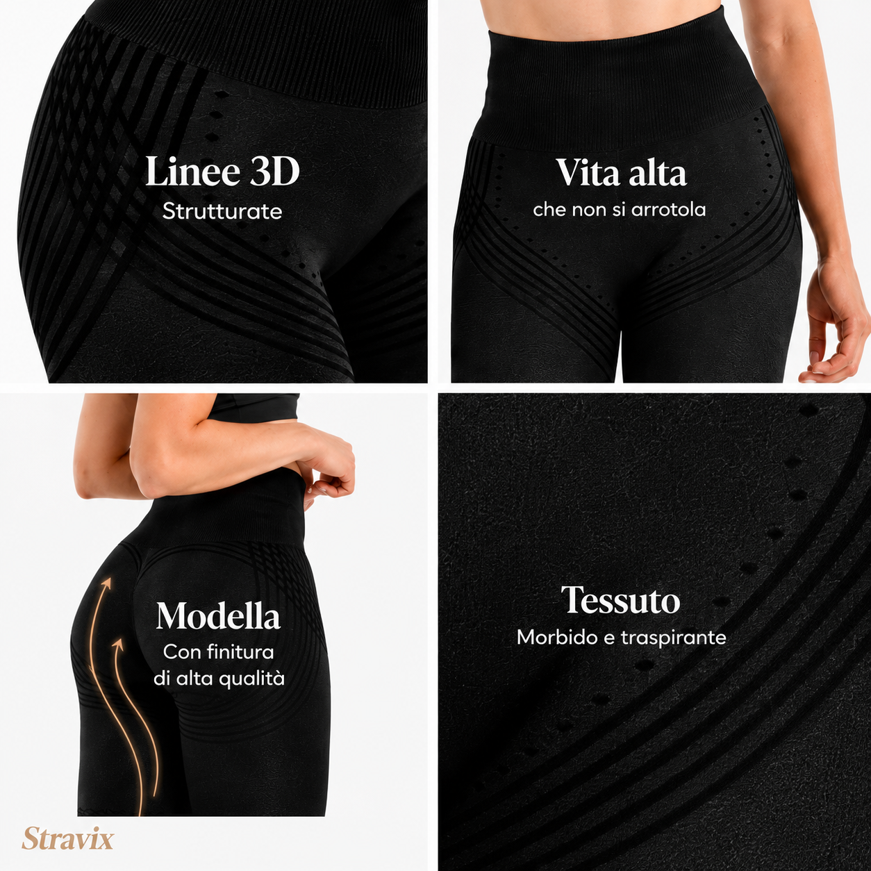 Leggings 3D Stravix - Grigio scuro