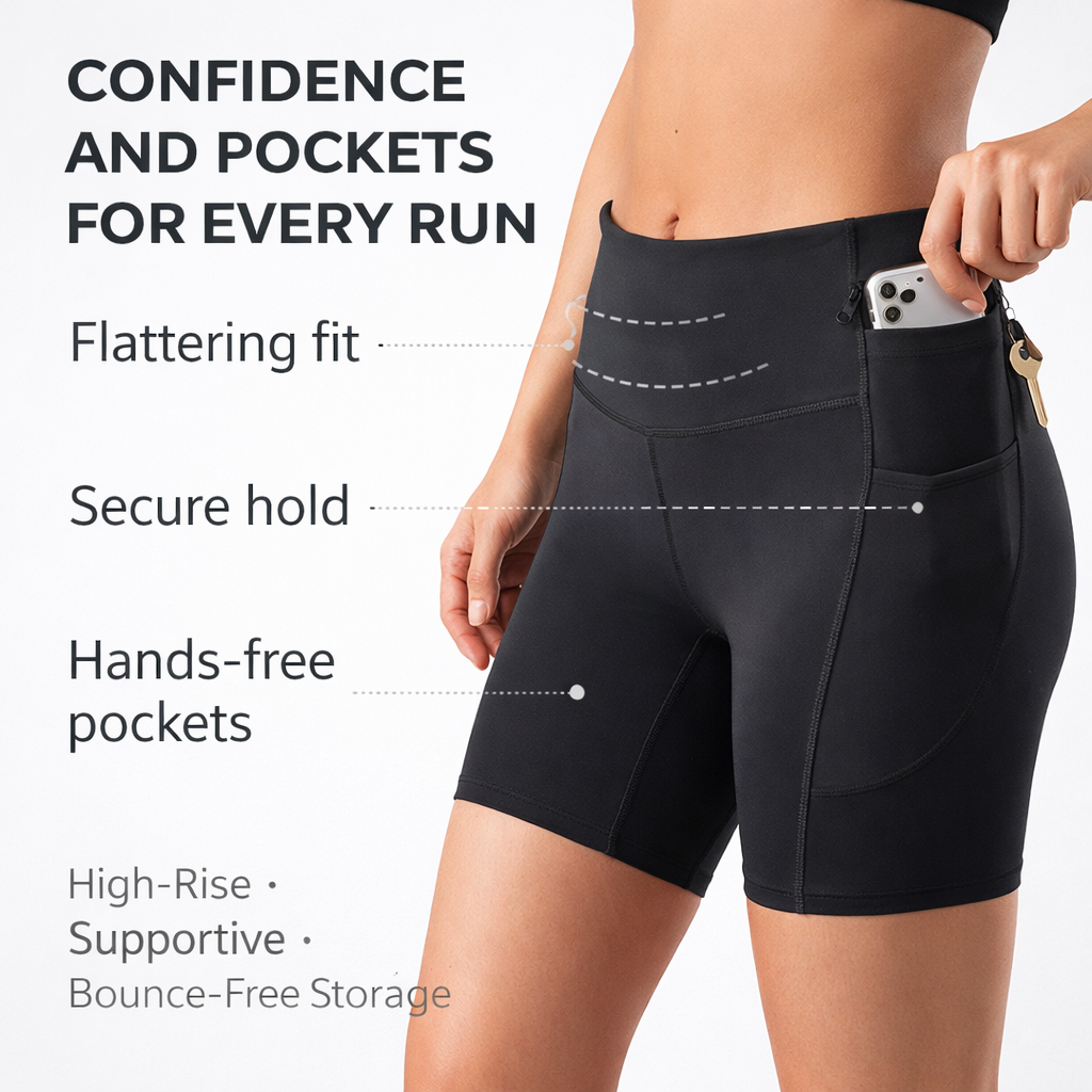 STRAVIX Pantalones de correr de talle alto con sujetador integrado