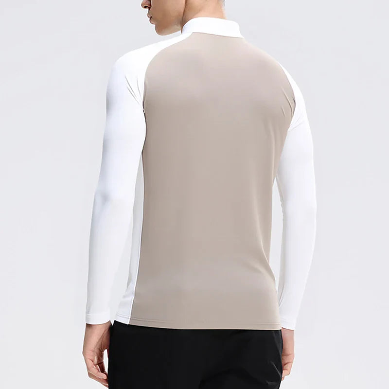 STRAVIX ThermalCore™ Manga Larga — Forrada con polar · Capa invernal para correr · ½ cremallera Ajuste de alto rendimiento