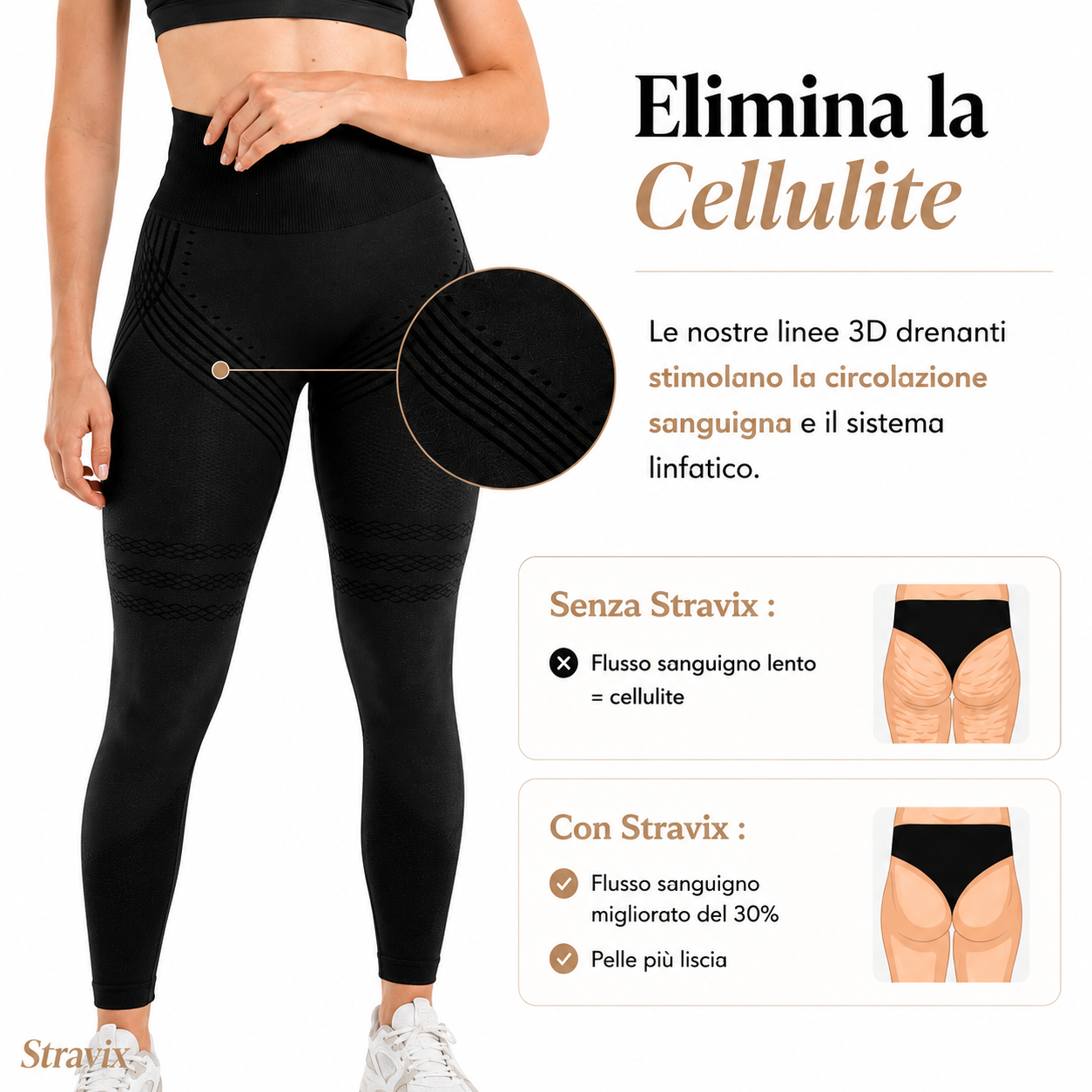 Leggings 3D Stravix - Grigio scuro