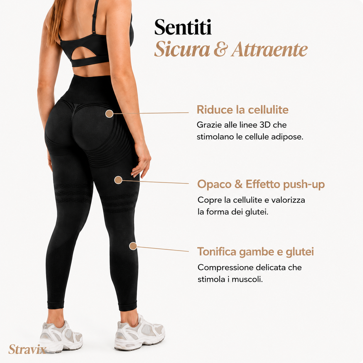 Leggings 3D Stravix - Grigio scuro