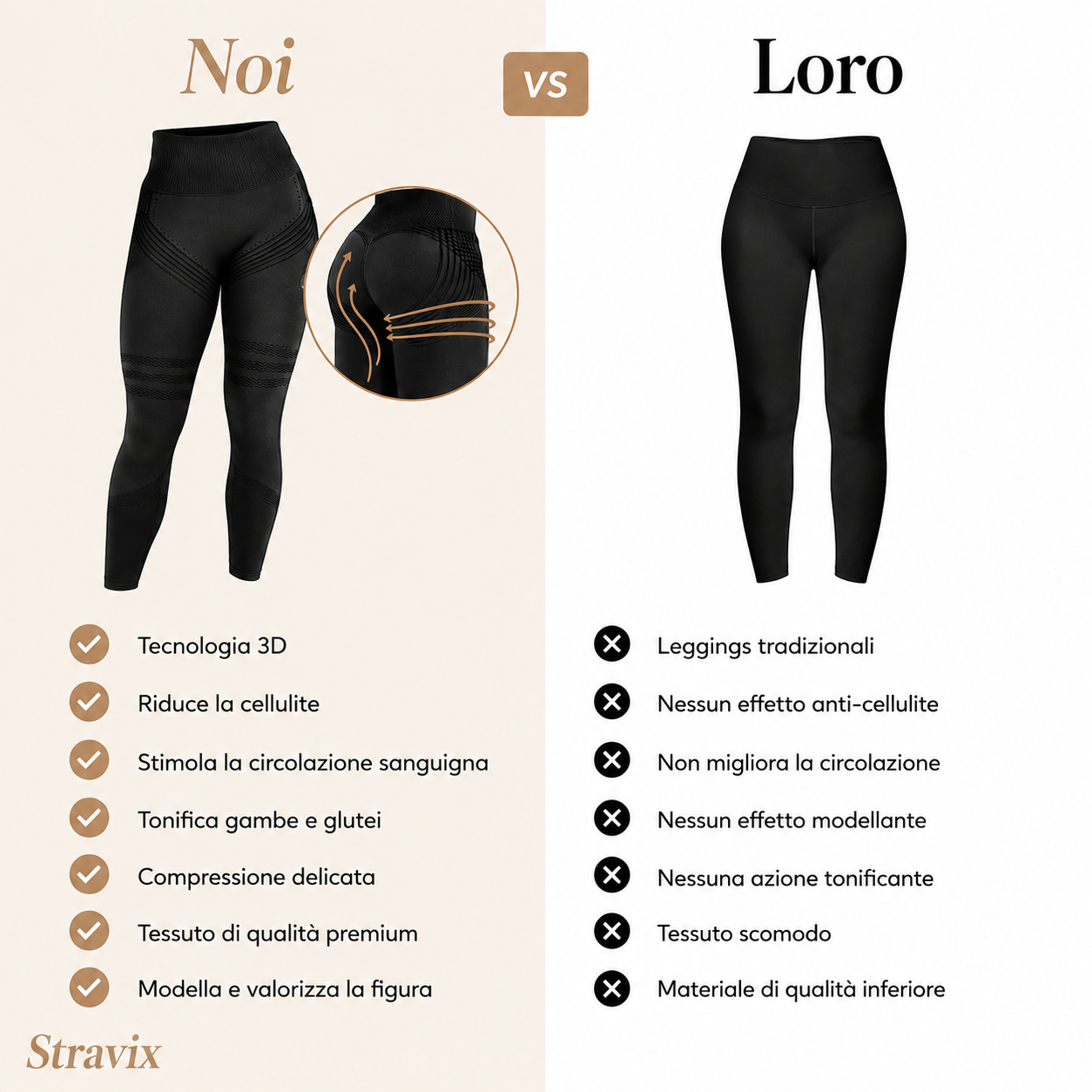 Leggings 3D Stravix - Grigio scuro