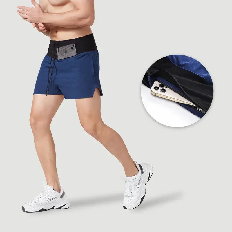 STRAVIX Pantalones cortos de maratón 2 en 1 — Cintura incorporada