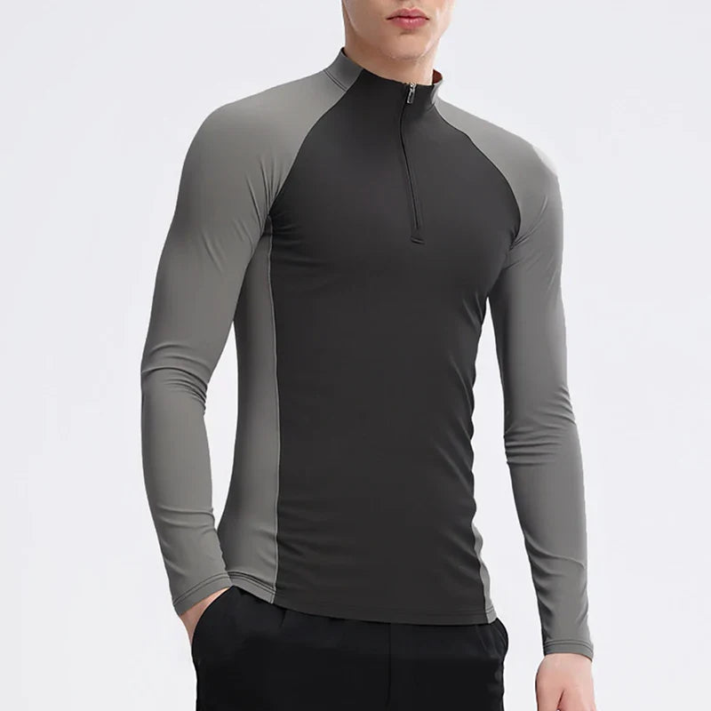 STRAVIX ThermalCore™ Manica lunga — Foderata in pile · Strato invernale per la corsa · ½ zip Vestibilità performante