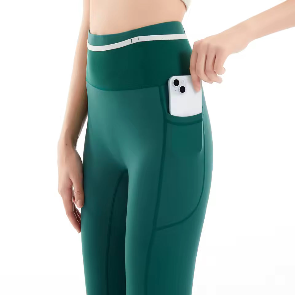STRAVIX Leggings da corsa a vita alta da donna con cintura integrata
