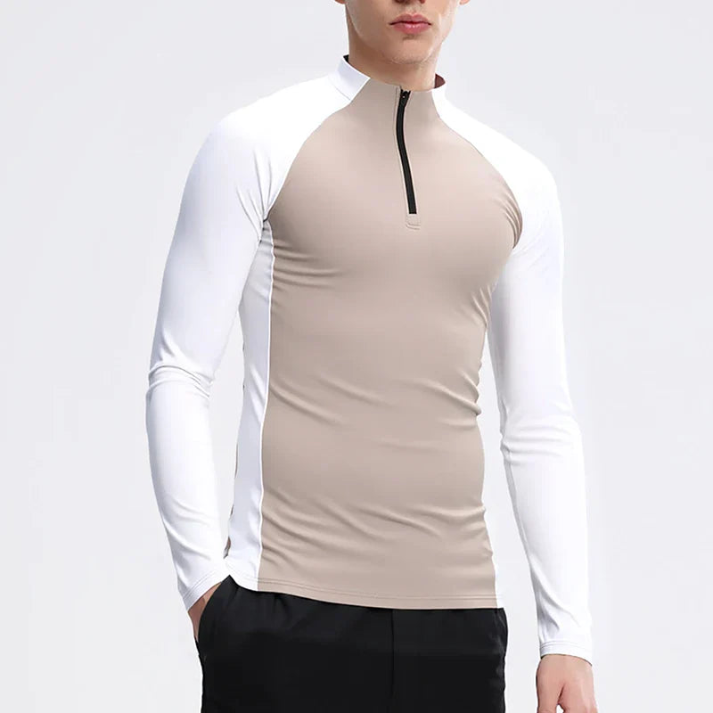 STRAVIX ThermalCore™ Manica lunga — Foderata in pile · Strato invernale per la corsa · ½ zip Vestibilità performante