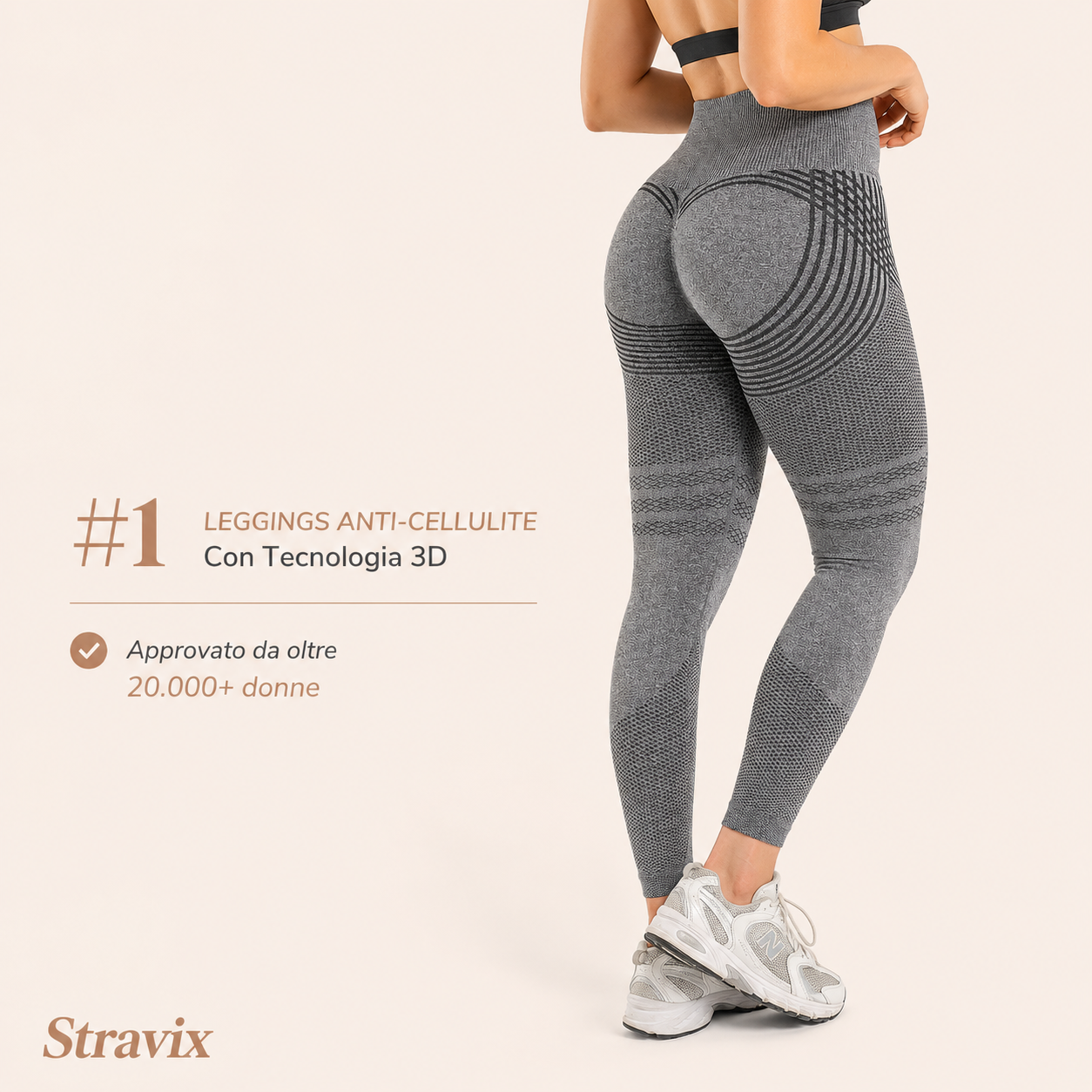 Leggings 3D Stravix - Grigio scuro