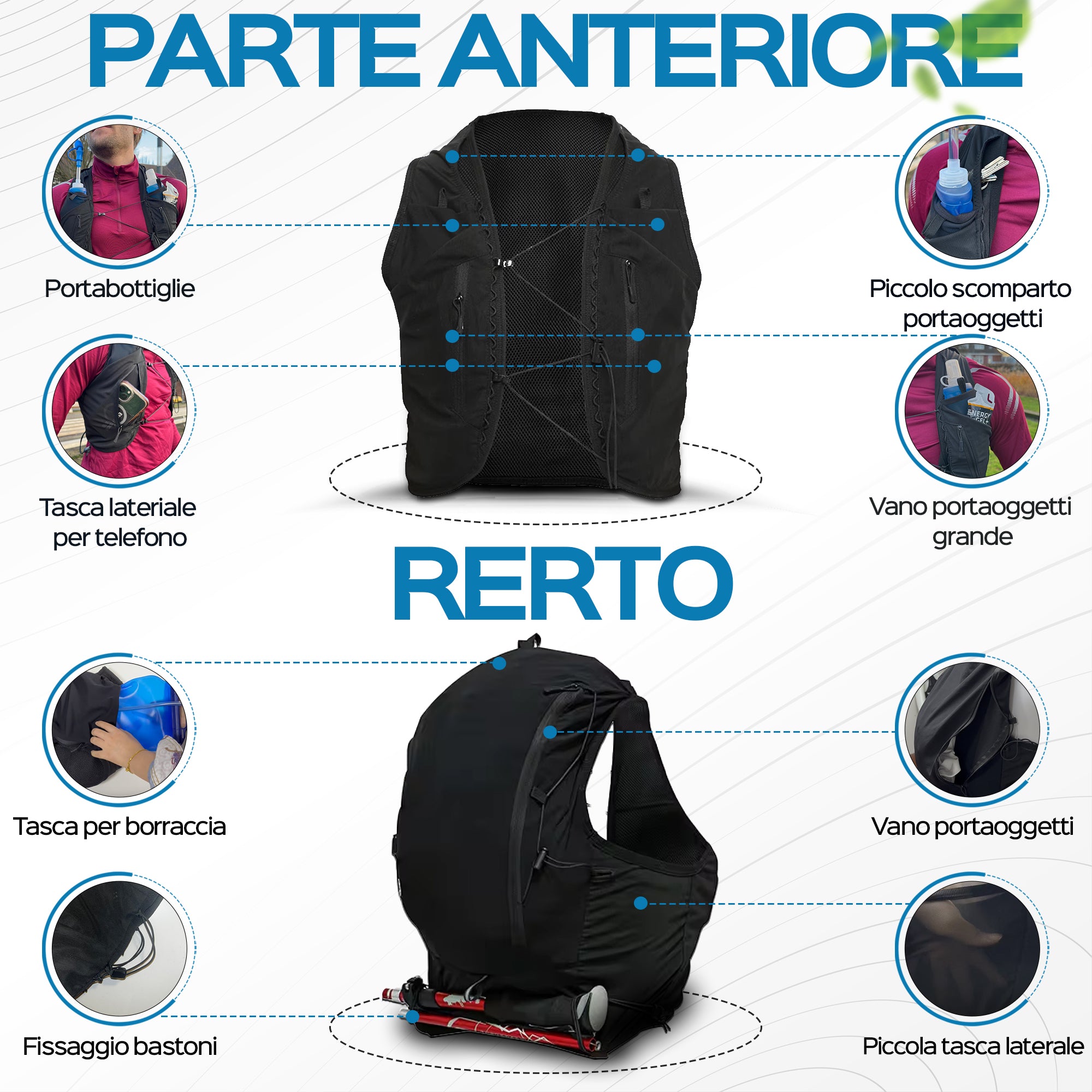 STRAVIX Gilet idratante endurance